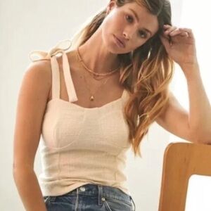 Anthropologie Cream Tank Top